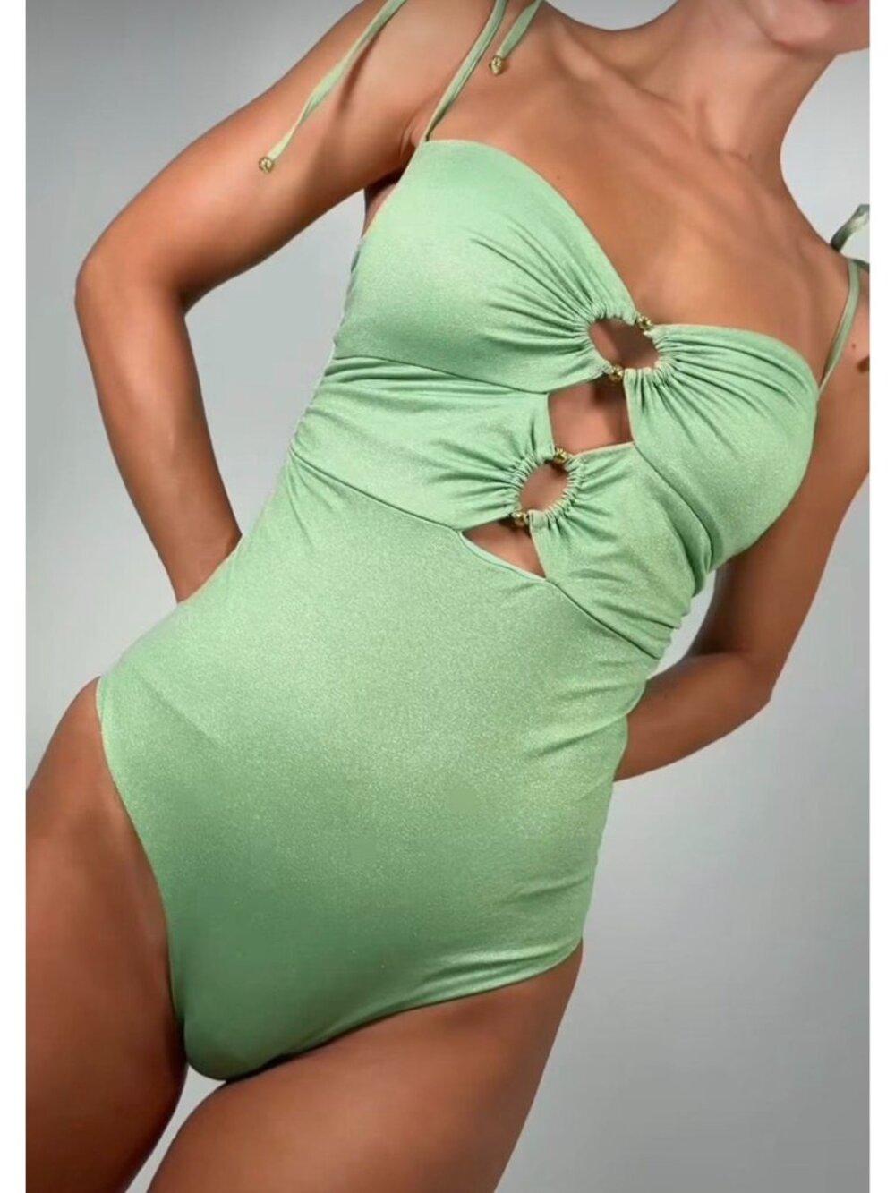 Boamar Nobu One-Piece Swimsuit Green Womens Size Large